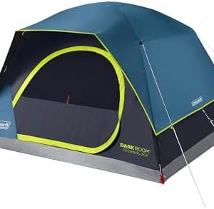 Coleman 4/6/8/10 Person Skydome Dark Room Tent with Rainfly, 5 Minute Setup, Blocks 90% of Sunlight, 20% More Headroom Than Traditional Tents